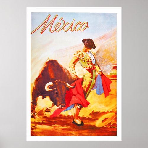 Mexico Matador Bullfight Poster