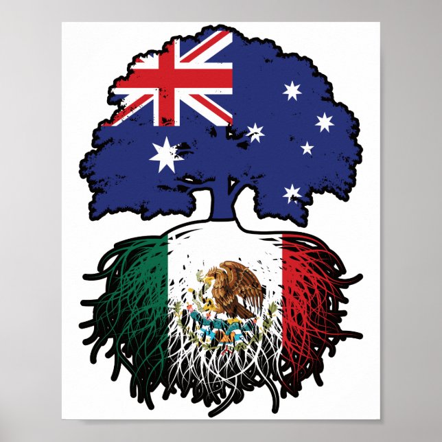 Mexico Mexican Australian Australia Tree Roots Poster (Front)