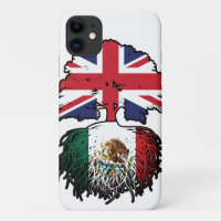 Mexico Mexican British UK Tree Roots Flag