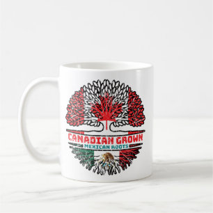 Mexico Mexican Canadian Canada Tree Roots Flag Coffee Mug