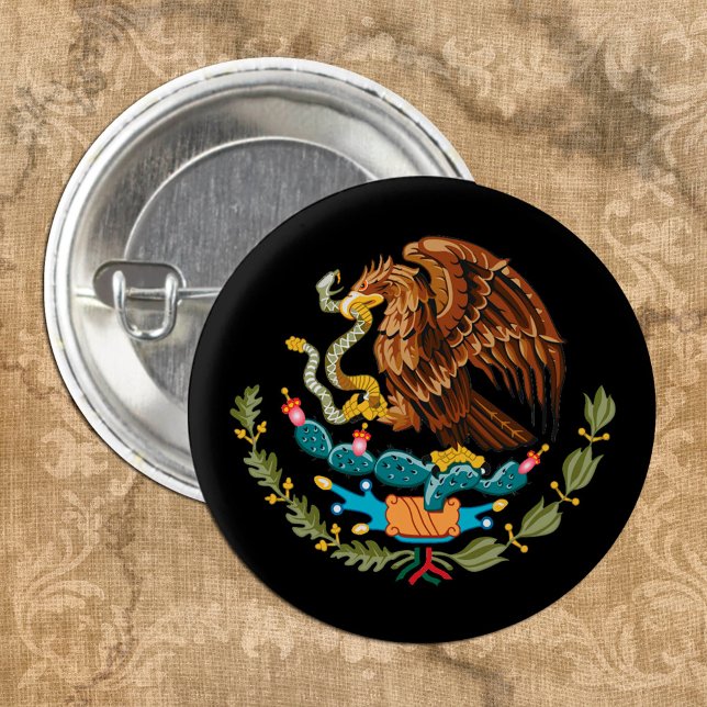 Mexico & Mexican Eagle coat of arms / flag fashion Button (Creator Uploaded)
