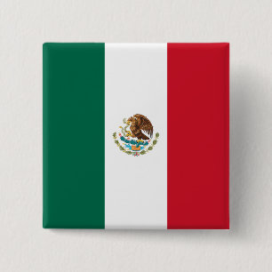 Mexico (Mexican) Flag Button