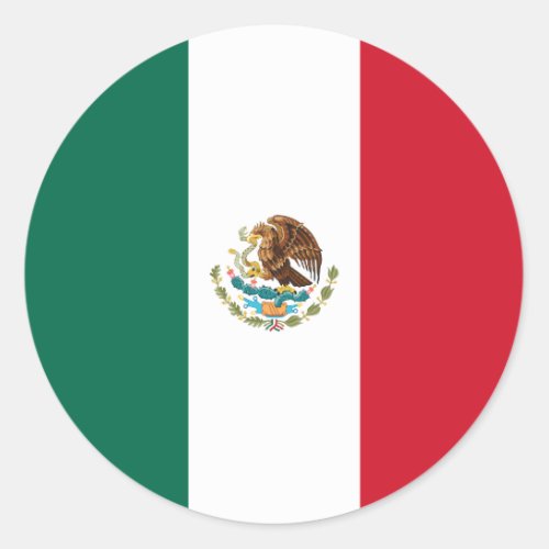 Mexico Mexican Flag Classic Round Sticker