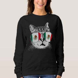 Mexico Mexican Flag Country Roots Cat Pride Sweatshirt