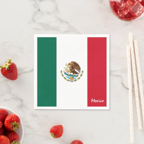 Mexico  Mexican Flag party fashion sport fans Napkins