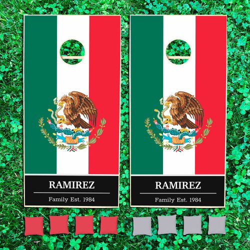 Mexico  Mexican Flag personalized  Family fun Cornhole Set