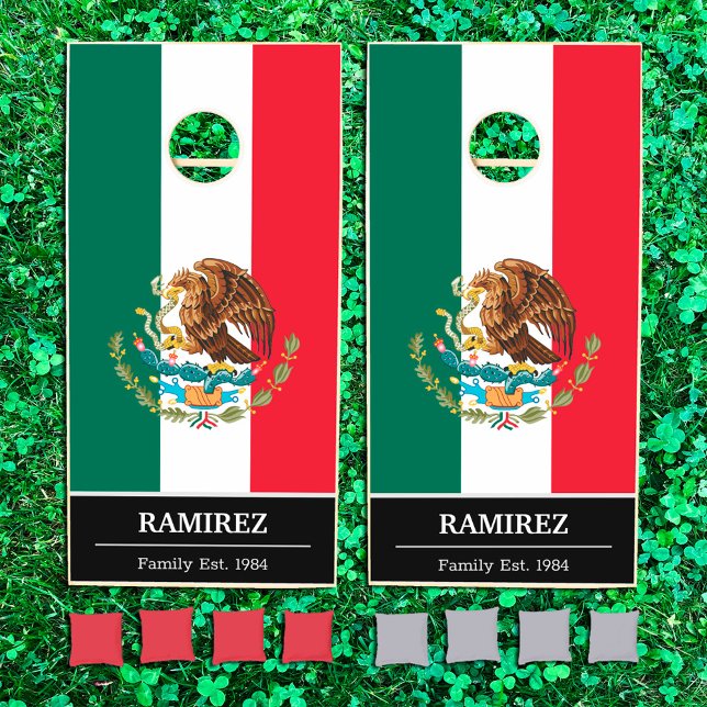 Mexico & Mexican Flag personalized / Family fun Cornhole Set (Creator Uploaded)