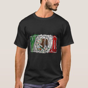 Mexico Mexican Flag Pride Eagle Red Green And Whit T-Shirt