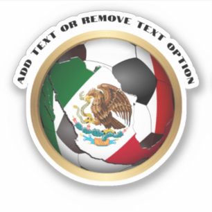 Mexico Mexican Flag Soccer Ball Sticker