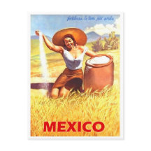 Mexico, Mexican girl on a farm, vintage travel