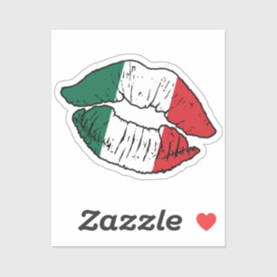 Mexico Mexican Lipstick Love Flag Sticker