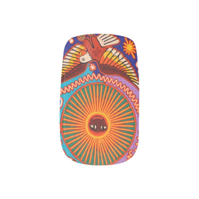 Mexico Mexican Mayan Aztec LatinX Hispanic Latina Minx Nail Art (Left Thumb)