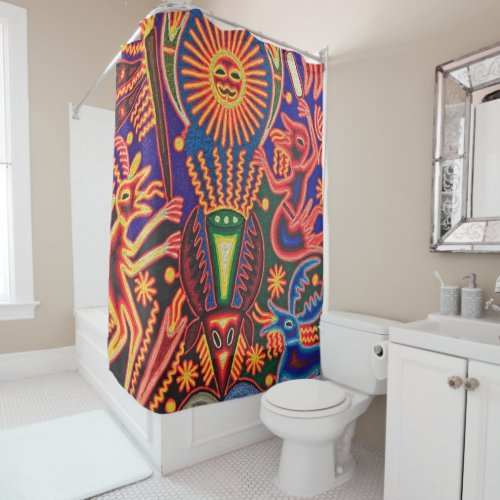 Mexico Mexican Mayan Aztec LatinX Hispanic Oaxacan Shower Curtain