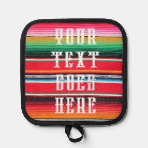 Mexico Mexican poncho custom Oven Mitt and Holders