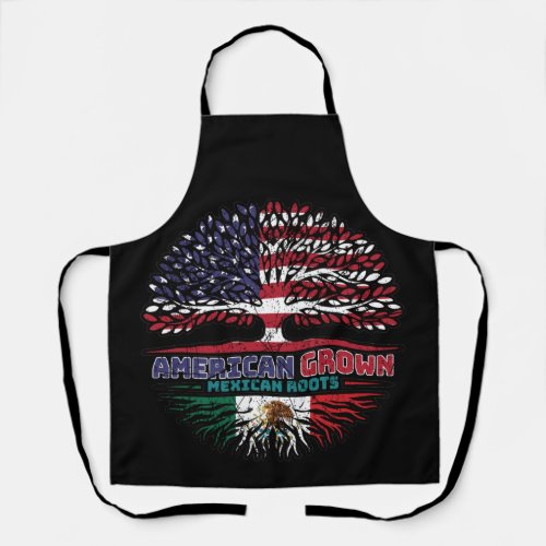 Mexico Mexican US American USA United States Tree Apron
