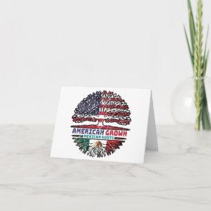 Mexico Mexican US American USA United States Tree Card