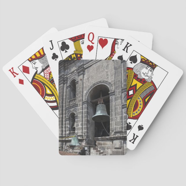 Mexico, Mexico City, Zocalo. The Bell Towers Poker Cards (Back)
