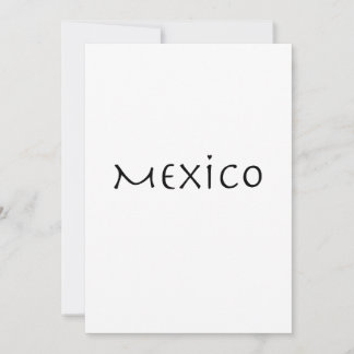 Mexico - minimalistic typography card