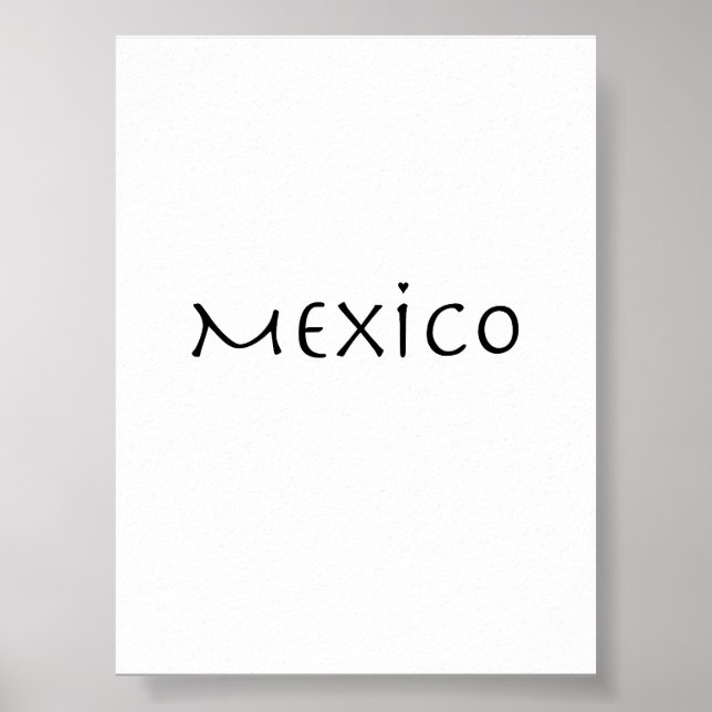 Mexico - minimalistic typography poster (Front)