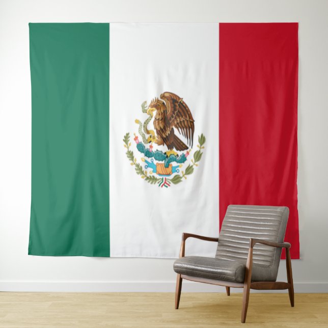 MEXICO NATIONAL FLAG TAPESTRY (In Situ (Horizontal))