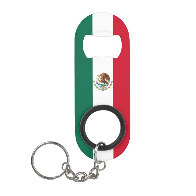 Mexico National Pride Patriotic Keychain Bottle Opener (Front)