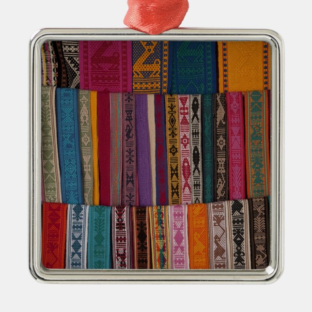 Mexico, Oaxaca Province, Oaxaca, woven belts on Metal Ornament (Front)