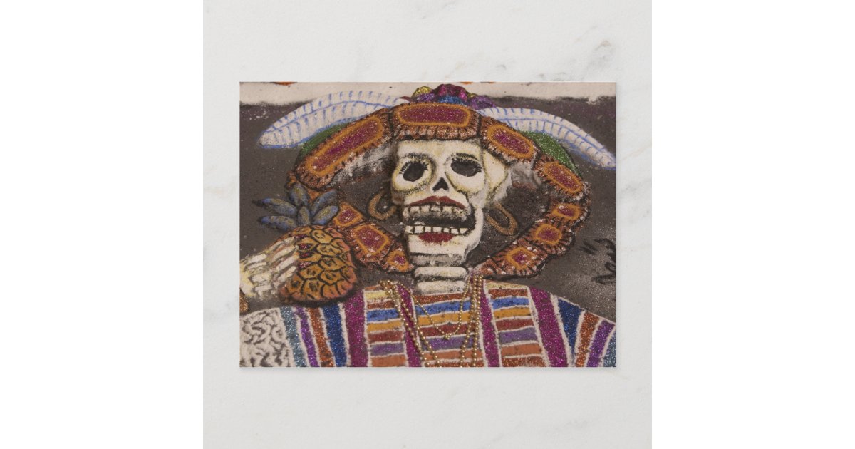 Mexico, Oaxaca. Sand tapestry (tapete de arena) Postcard | Zazzle