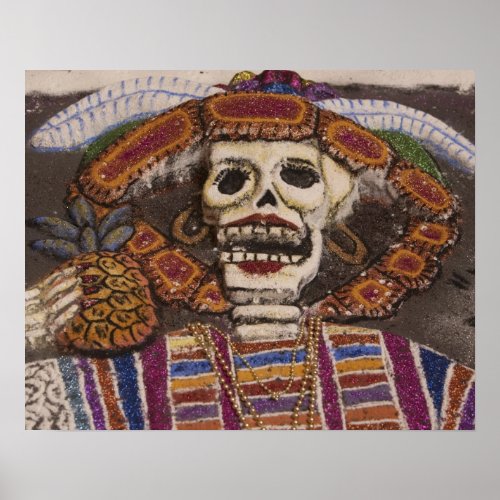 Mexico Oaxaca Sand tapestry tapete de arena Poster