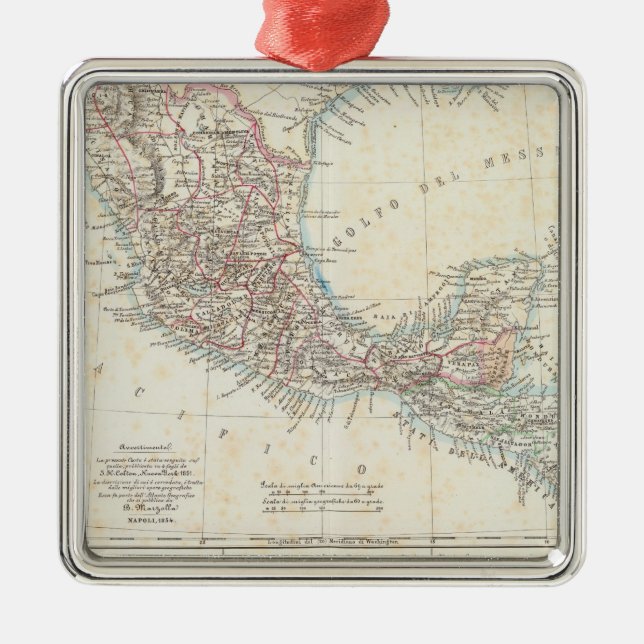 Mexico, Panama, Central America Metal Ornament (Front)