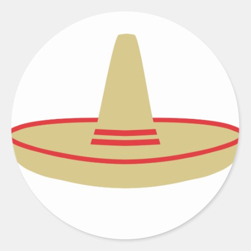 mexico party sombrero classic round sticker