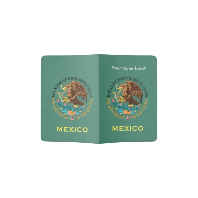 Mexico* Passport Cover México Cubierta Pasaporte (Opened)