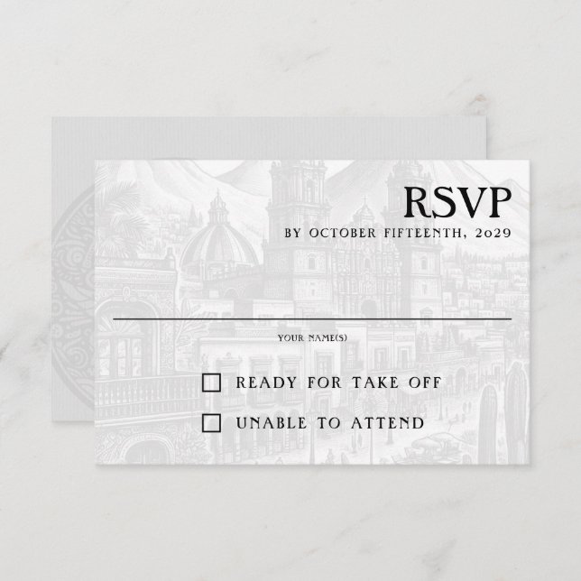 Mexico Passport RSVP Card (Front/Back)