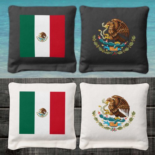 Mexico patriotic bags Mexican Flag Cornhole Bags