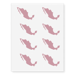 Mexico Pink Temporary Tattoos