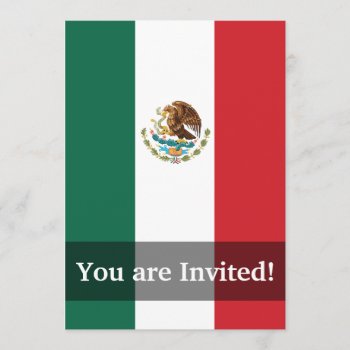 Mexico Plain Flag Invitation by representshop at Zazzle