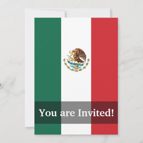 Mexico Plain Flag Invitation