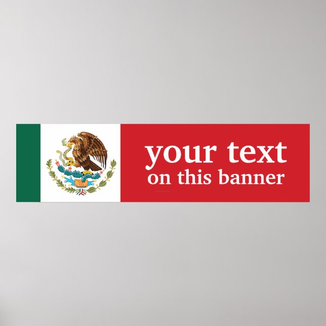 Mexico Plain Flag Poster (Front)