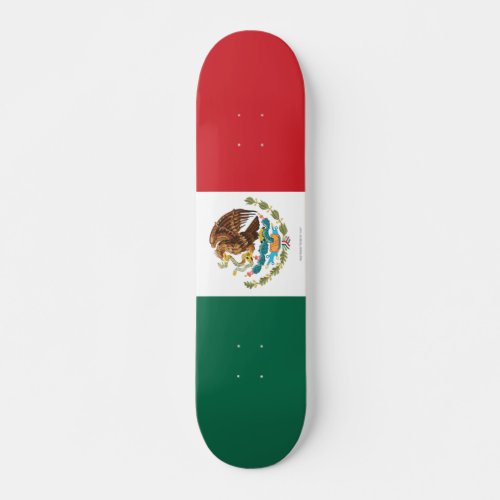Mexico Plain Flag Skateboard