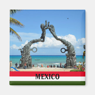 Mexico Playa del Carmen Beach Statue Souvenir Magnet