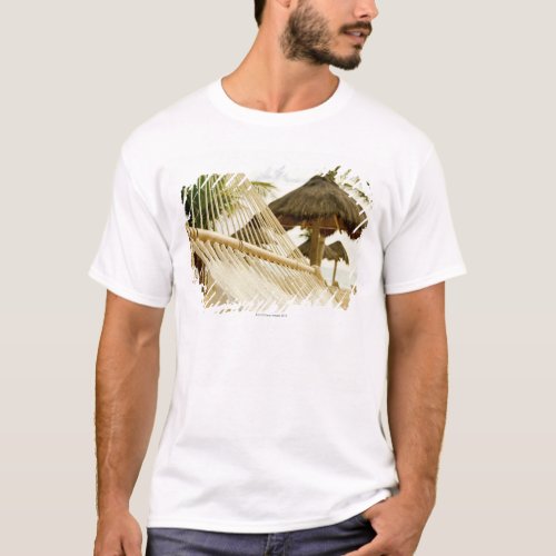 Mexico Playa Del Carmen hammock on beach T_Shirt