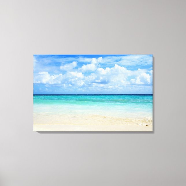 Mexico, Playa Del Carmen, tropical beach Canvas Print (Front)