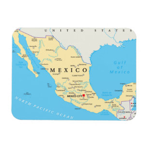 Mexico Political Map Magnet