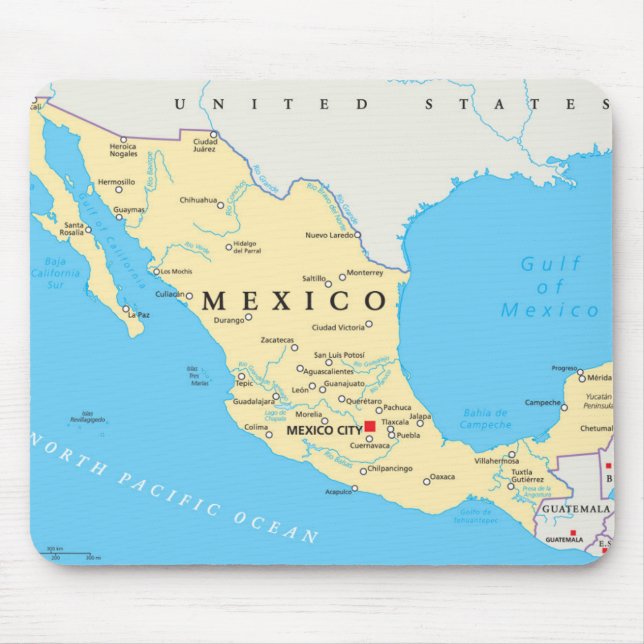 Mexico Political Map Mouse Pad (Front)