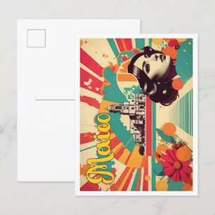 Mexico Pop Art Travel Illustration Postcard