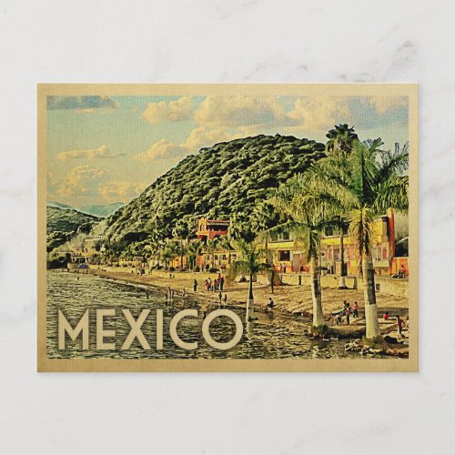 Mexico Postcard Lake Chapala Vintage Travel
