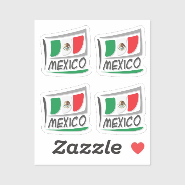 Mexico Pride X Flag Sticker (Sheet)