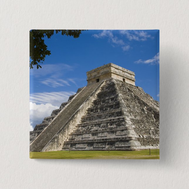 Mexico, Quintana Roo, near Cancun, Chichen 5 Pinback Button (Front)