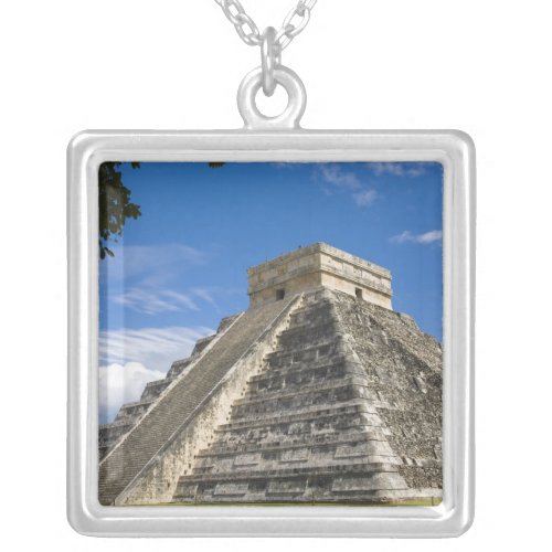 Mexico Quintana Roo near Cancun Chichen 5 Silver Plated Necklace