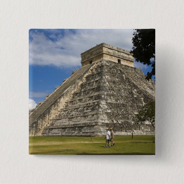 Mexico, Quintana Roo, near Cancun, Chichen 6 Pinback Button (Front)