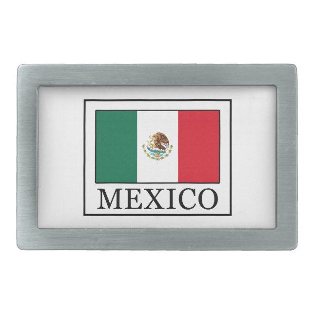 Mexico Rectangular Belt Buckle (Front)